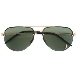 Saint Laurent Green Aviator Sunglasses